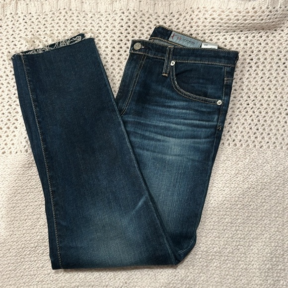 ADRIANO GOLDSCHMIED THE ISABELLE HIGH RISE STRAIGHT CROP Women's Blue Jeans 30R - Picture 2 of 13